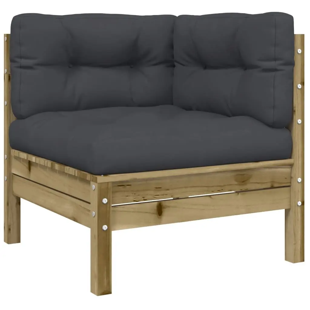 7 Piece Garden Sofa Set Outdoor Furniture with Cushions Brown Patio Sectional