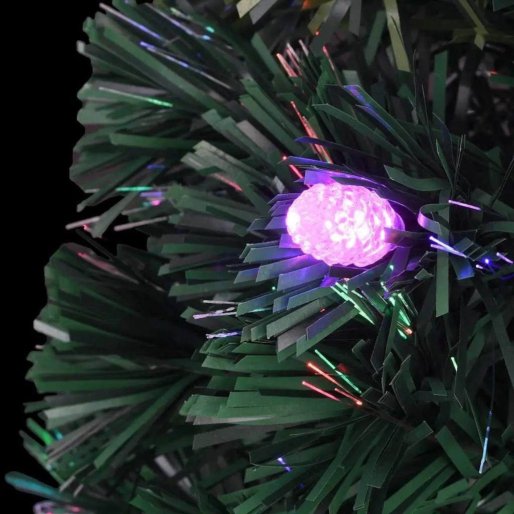 Artificial Christmas Tree Pre-lit 150cm Green Fibre Optic LED Lights