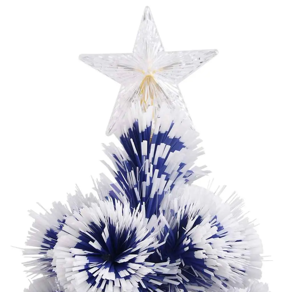 Artificial Christmas Tree Dual Lighting 240cm White PVC and Fibre Optic