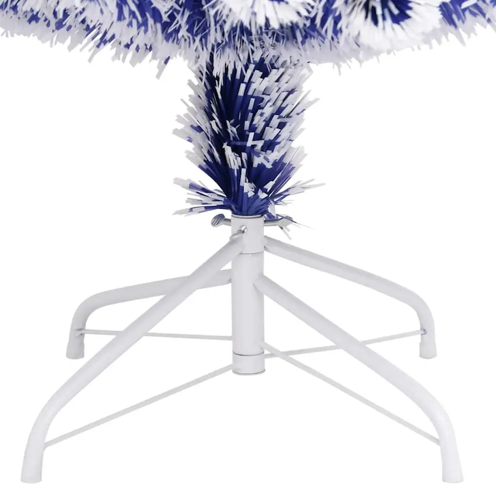 Artificial Christmas Tree Dual Lighting 240cm White PVC and Fibre Optic