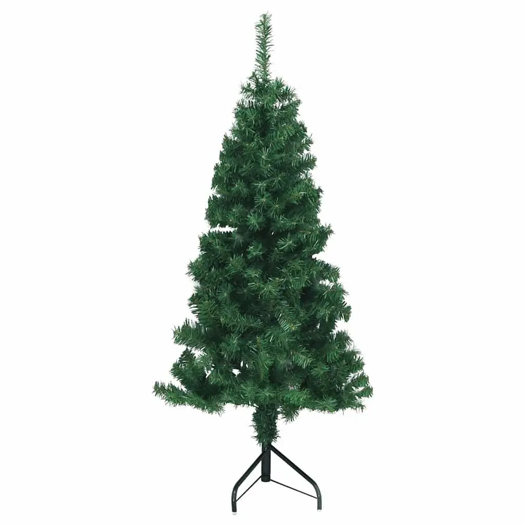 Corner Artificial Christmas Tree 120cm Green PVC Adjustable Branches