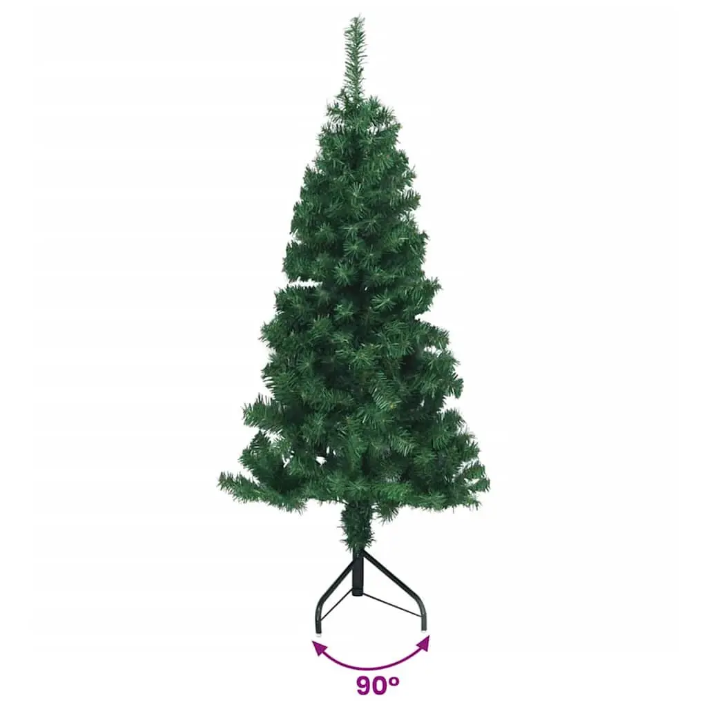 Corner Artificial Christmas Tree 120cm Green PVC Adjustable Branches
