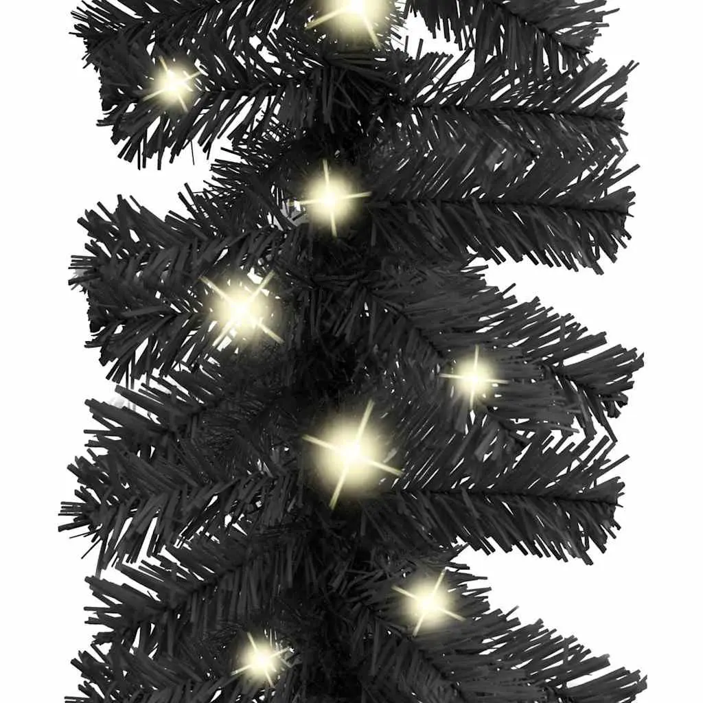 Christmas Garland LED Lights 10m Black Decoration