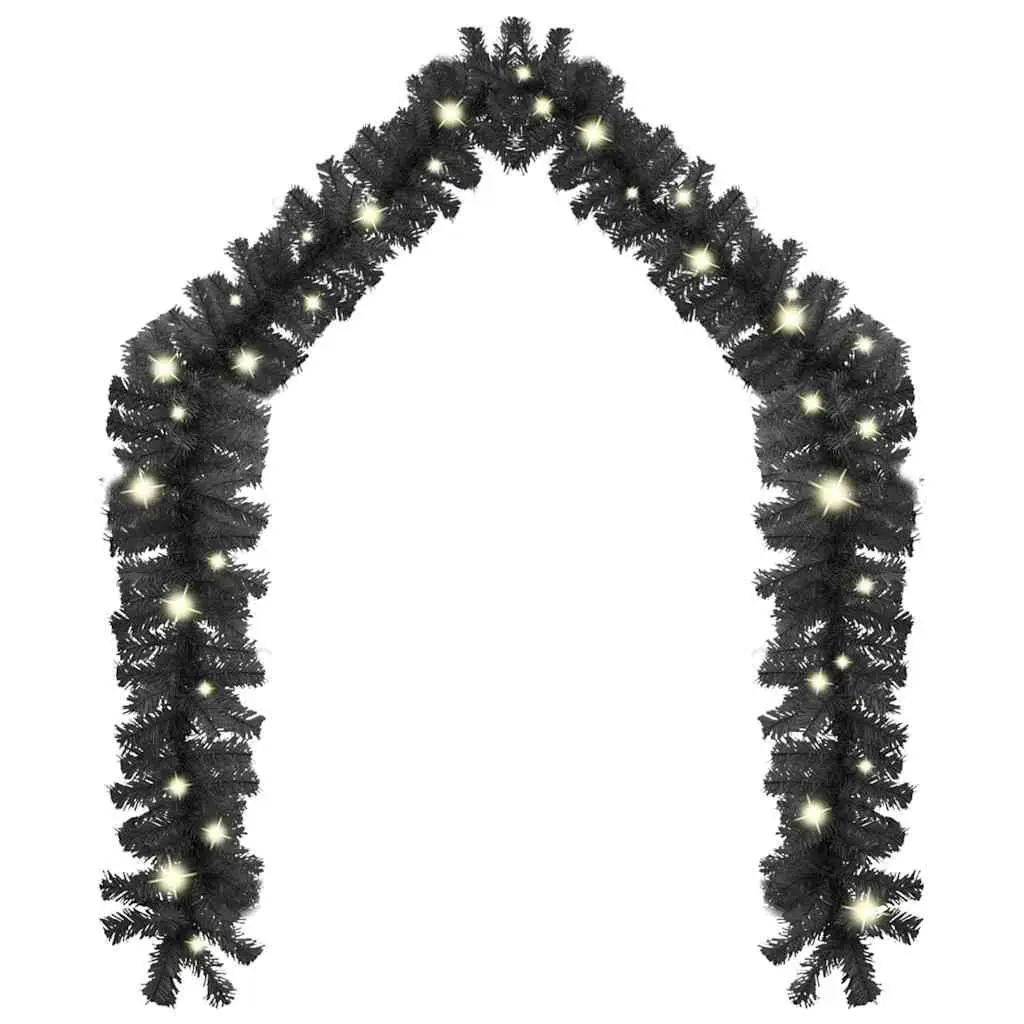 Christmas Garland LED Lights 20M Black Indoor Holiday Decor