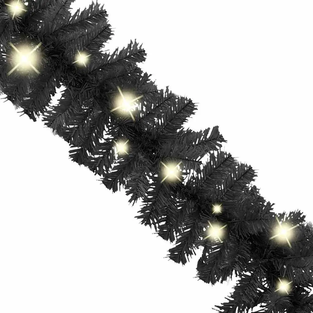 Christmas Garland LED Lights 20M Black Indoor Holiday Decor