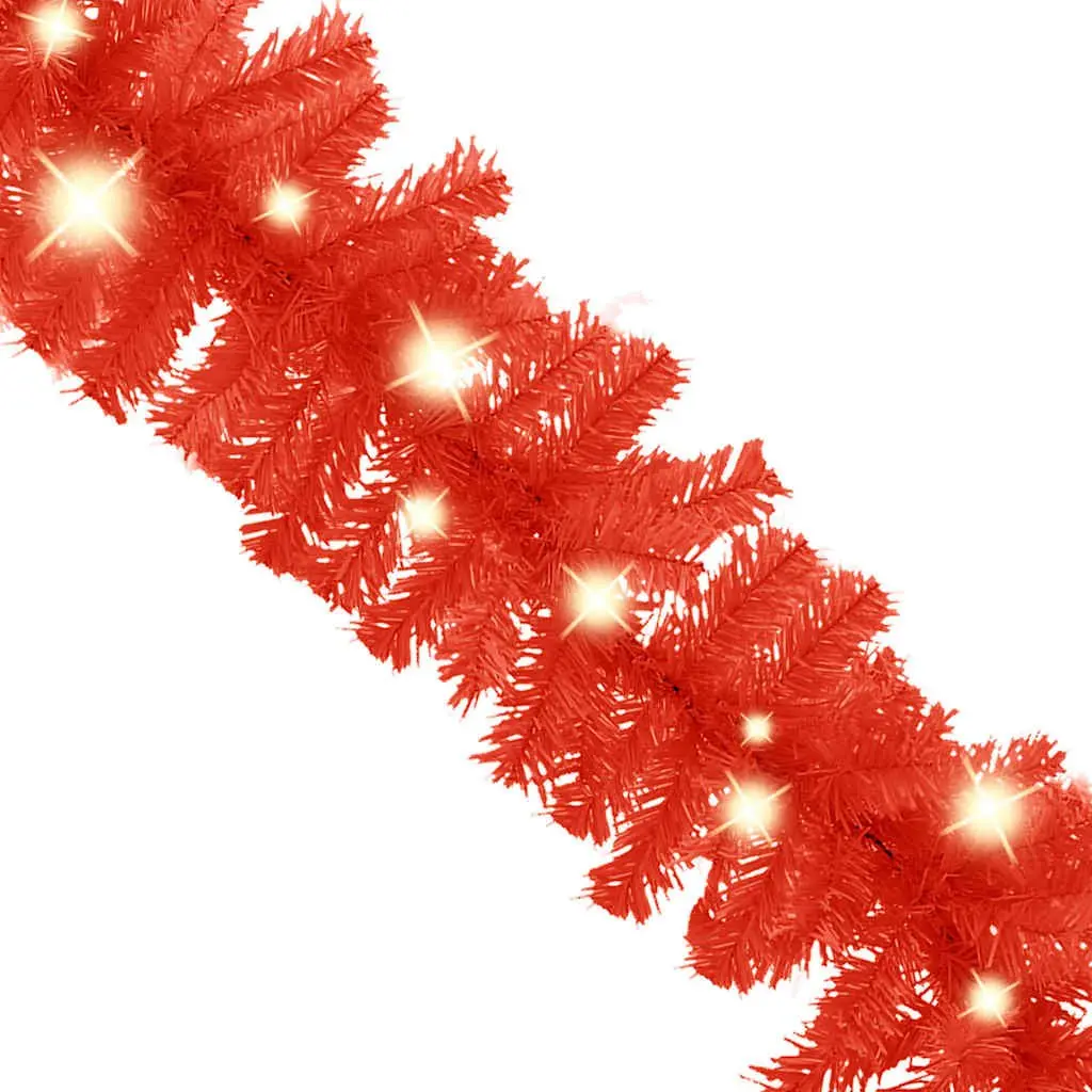 Christmas Garland LED Lights 20m Red Holiday Decoration