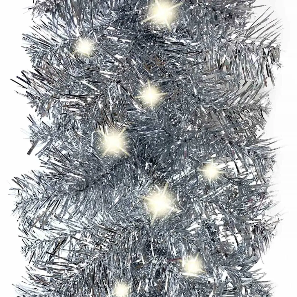 Christmas Garland LED Lights 10m Silver Holiday Decoration