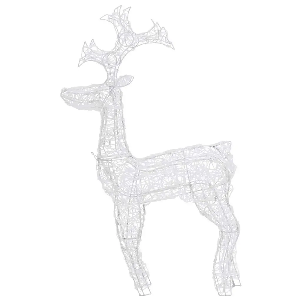 Standing Reindeer Christmas Decoration 90 LED Warm White Lights Acrylic Outdoor