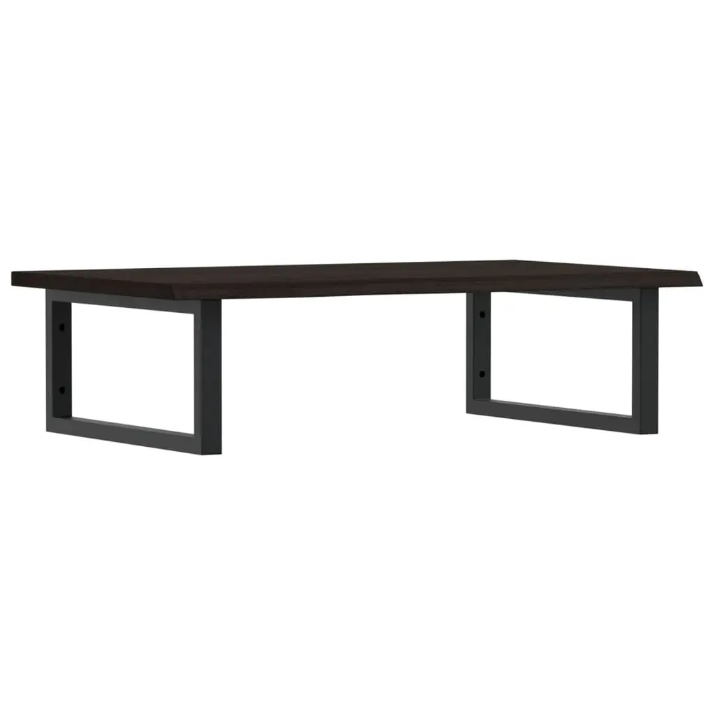 Wall Mounted Basin Shelf Bathroom Storage Steel Frame Solid Oak Wood Floating Cabinet