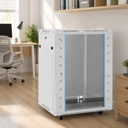 Network Cabinet 15U 19" Inch Rack Mount Server Equipment Storage Grey 60x45x86cm