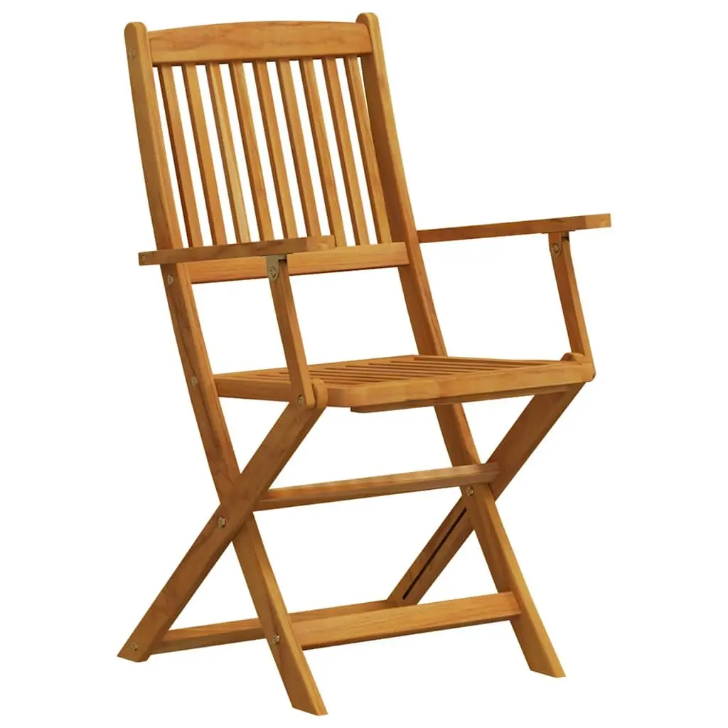 5 Piece Garden Dining Set Outdoor Patio Table Chairs Foldable Eucalyptus Wood
