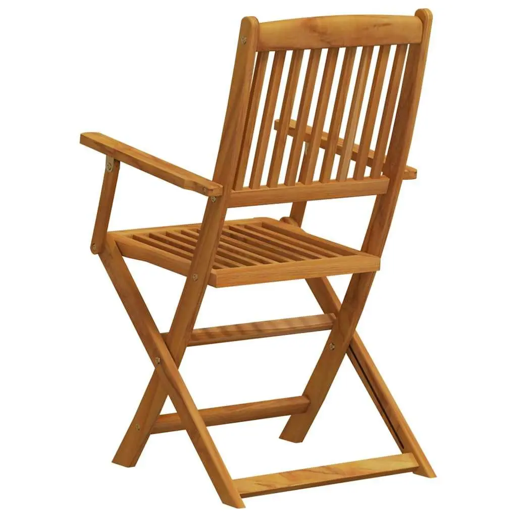 5 Piece Garden Dining Set Outdoor Patio Table Chairs Foldable Eucalyptus Wood