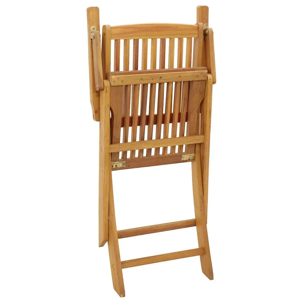 5 Piece Garden Dining Set Outdoor Patio Table Chairs Foldable Eucalyptus Wood