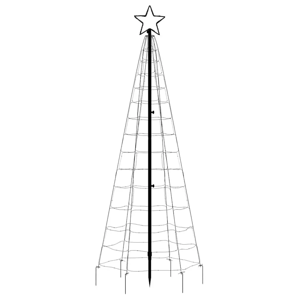 LED Christmas Tree 220 Warm White Lights 180cm Outdoor with Spikes