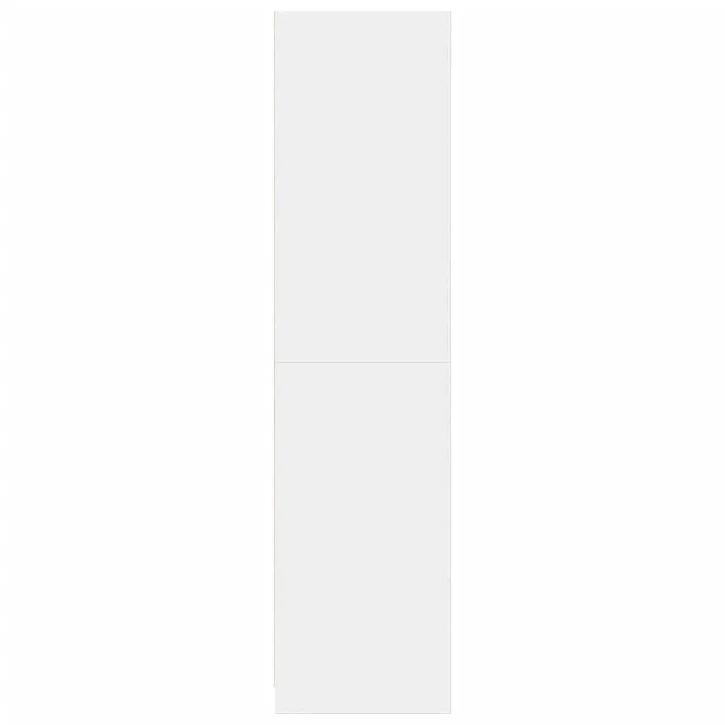 White Wardrobe Cupboard 80x50x200cm Storage Cabinet 1 Compartment 2 Drawers