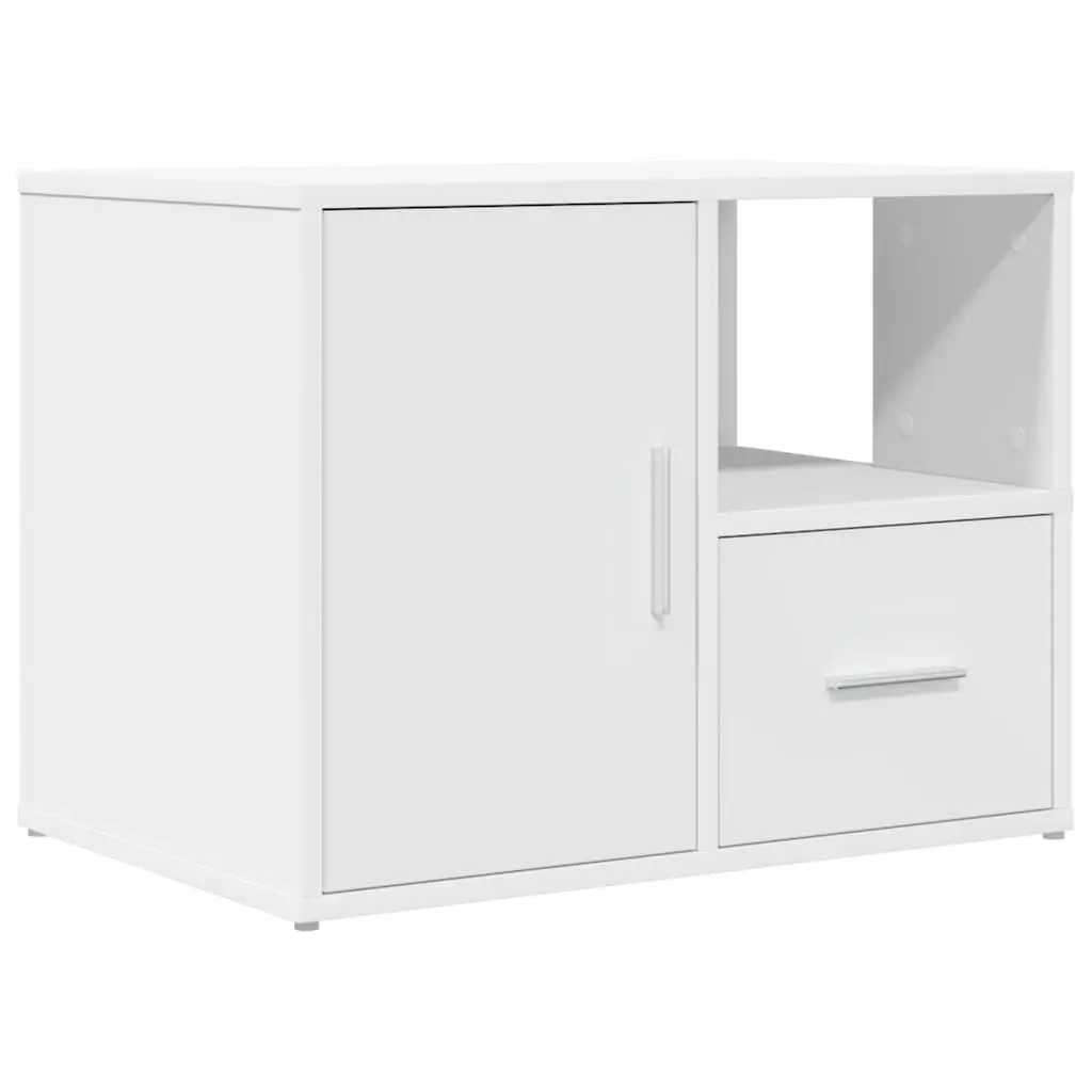 Corner Cabinet Engineered Wood White Storage Unit 160x40x45cm