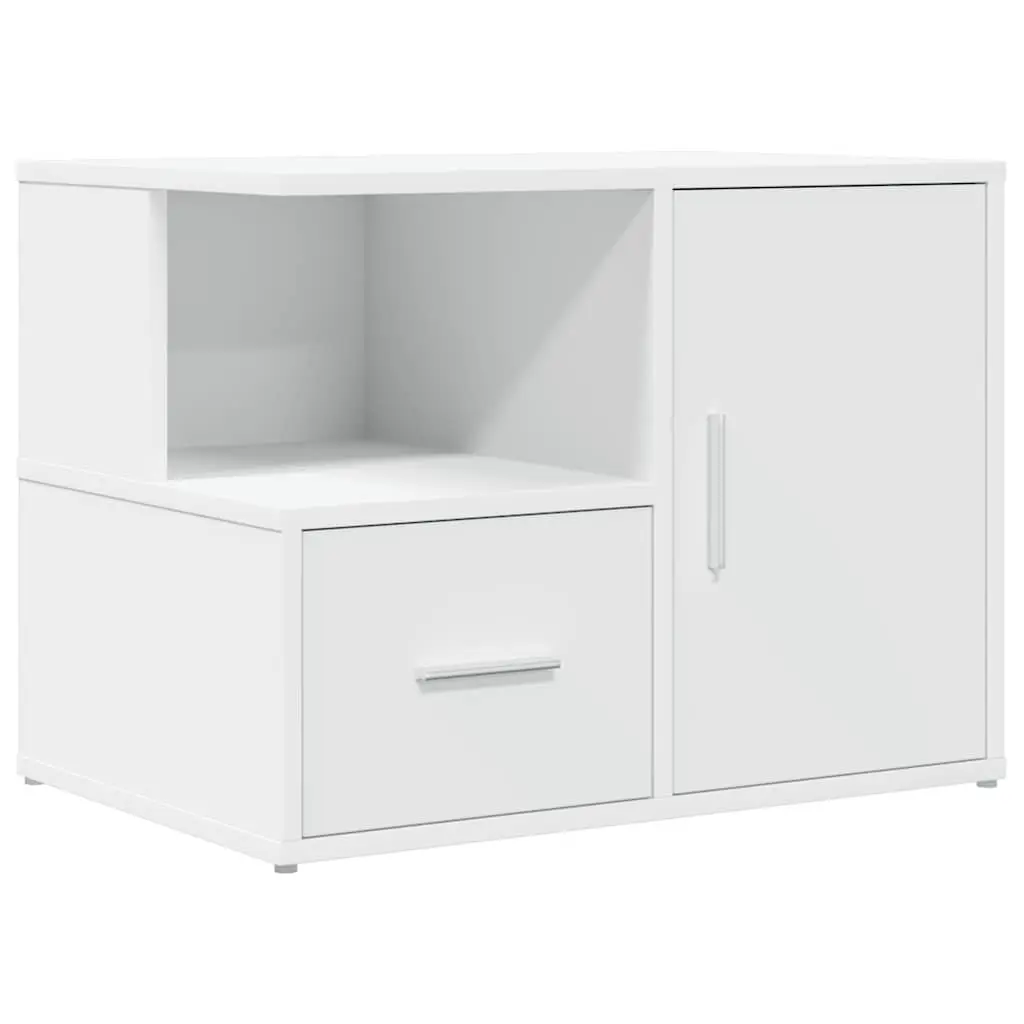 Corner Cabinet Engineered Wood White Storage Unit 160x40x45cm