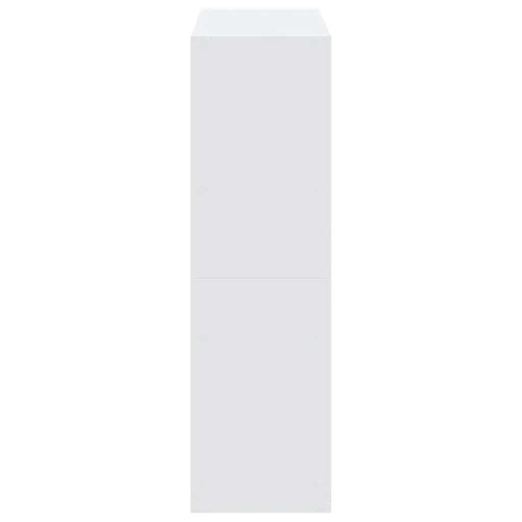 Bookcase White Engineered Wood 102x32x108 cm 9 Compartment Storage Display