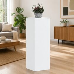 Plant Stands 2 pcs White 33x33x100 cm Flower Display Stand Engineered Wood