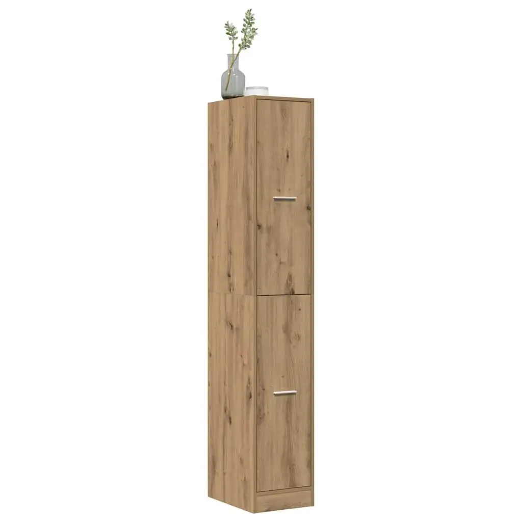 Apothecary Cabinet Engineered Wood Brown Tall Unit Home Office Storage