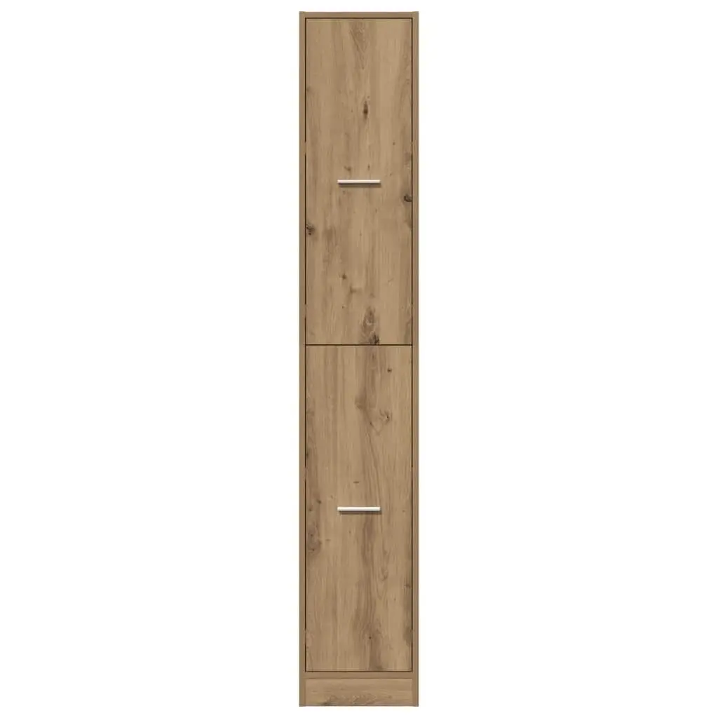 Apothecary Cabinet Engineered Wood Brown Tall Unit Home Office Storage