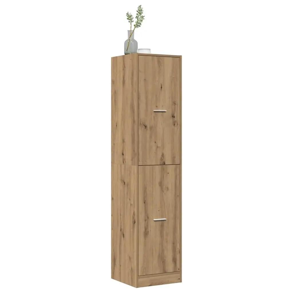 Apothecary Cabinet Brown Engineered Wood Storage Organizer Tall Locker
