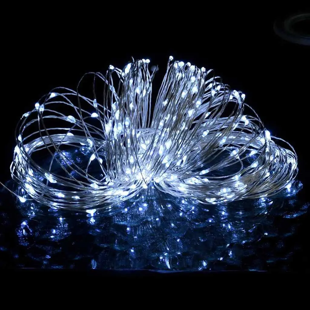LED String Lights 150 Cold White LEDs 15m Copper Wire for Christmas Holiday Party Decoration