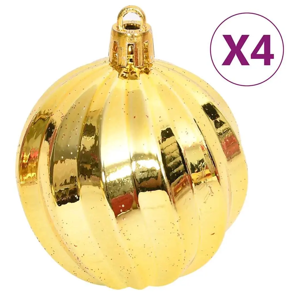 Christmas Bauble Set Shatterproof 108 Piece Gold Red Ornaments
