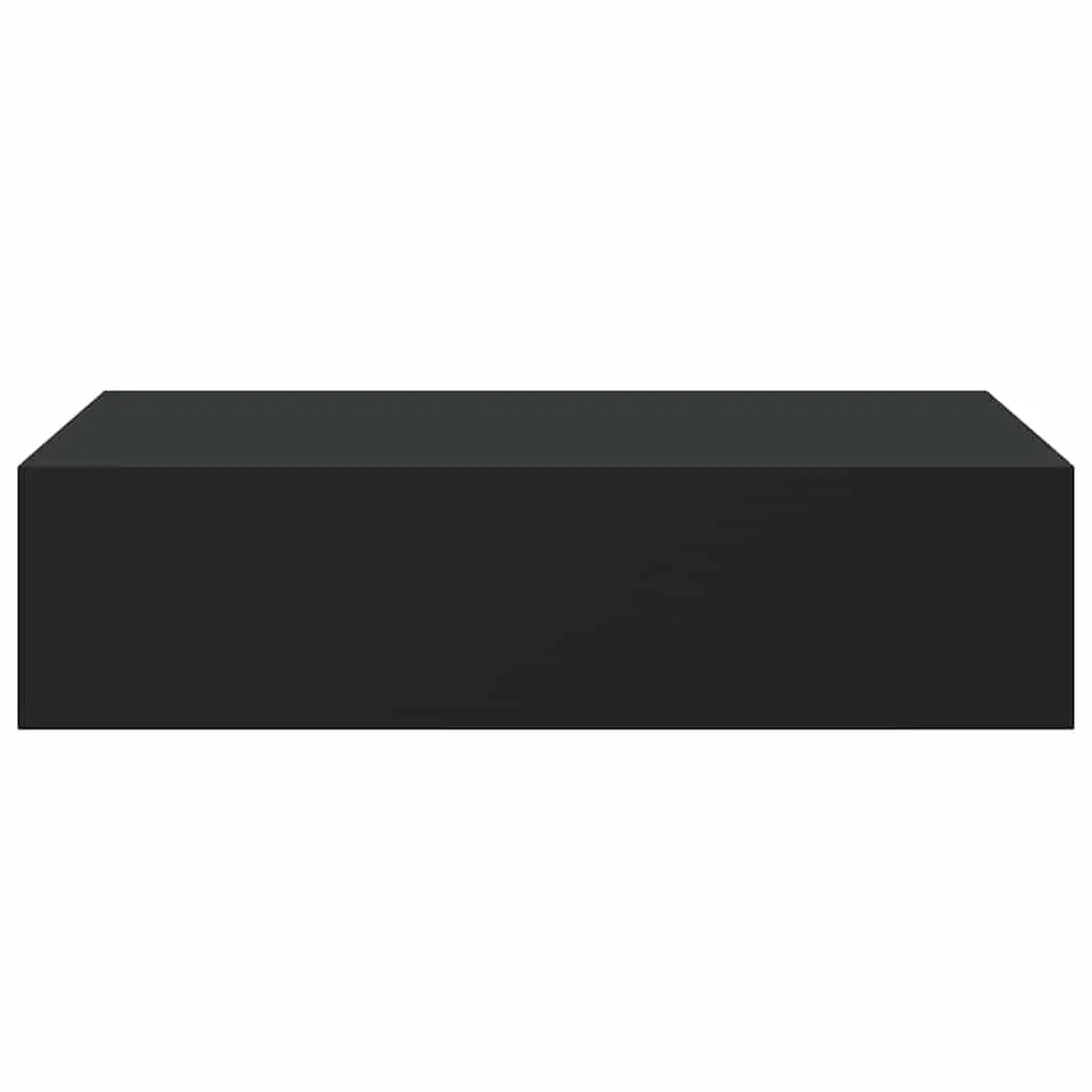 Wall-mounted Drawer Shelves Floating Storage Organizer 2 Piece Black