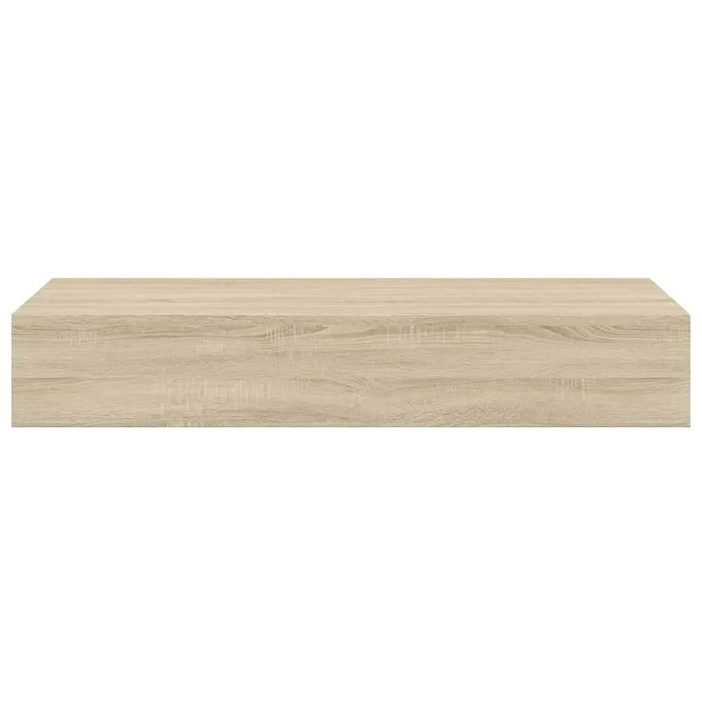 Wall-mounted Drawer Shelves Floating Storage Organizer Oak Brown 60x23.5x10cm