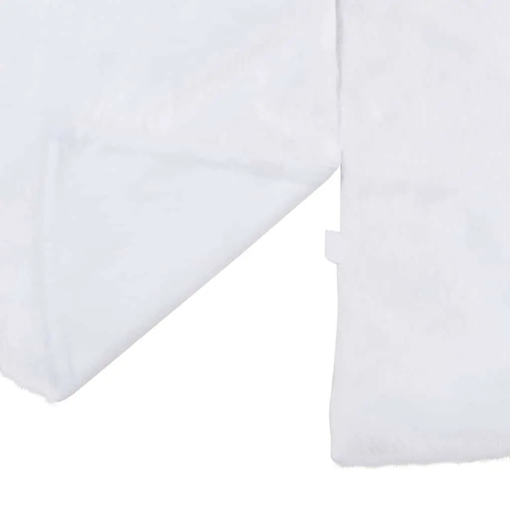 Christmas Tree Skirt Faux Fur 90 cm White Holiday Decoration