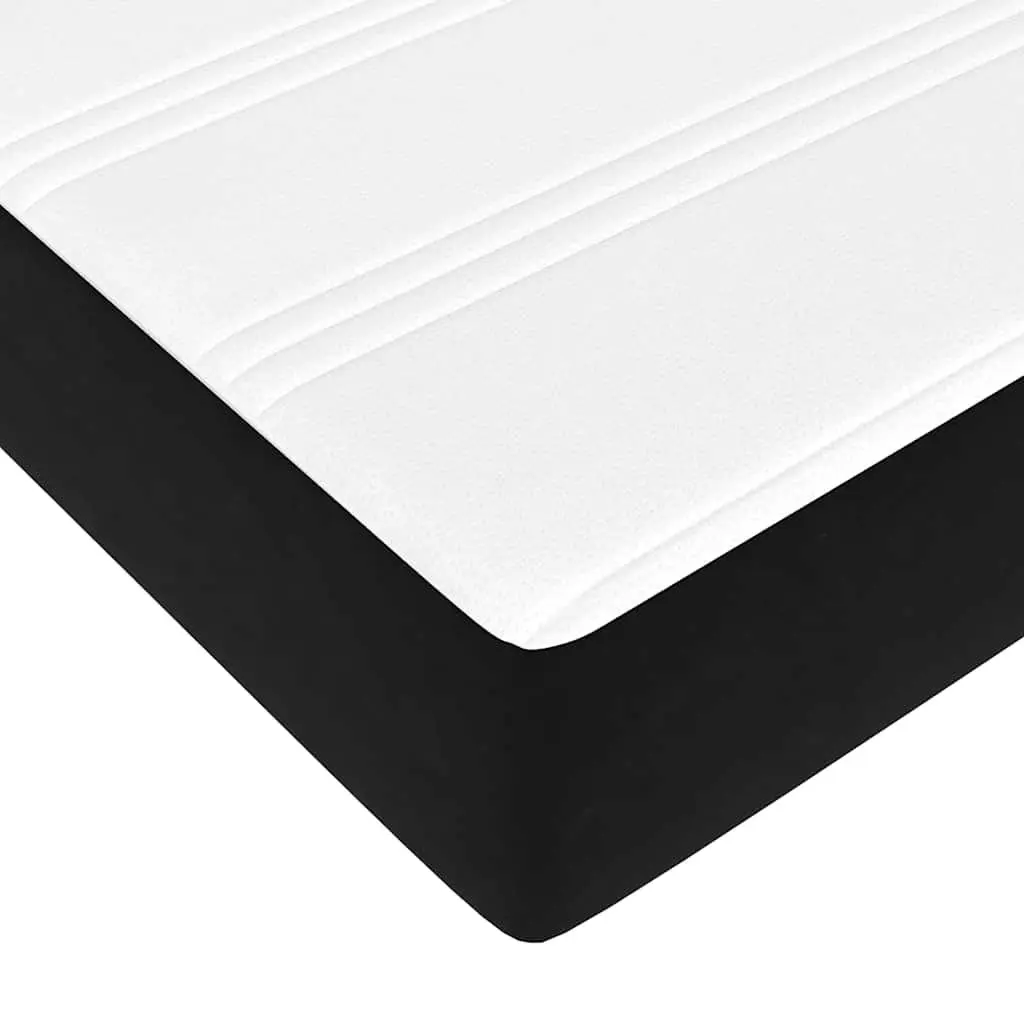 Ottoman Storage Bed King Single Black Velvet with Pocket Spring Mattress