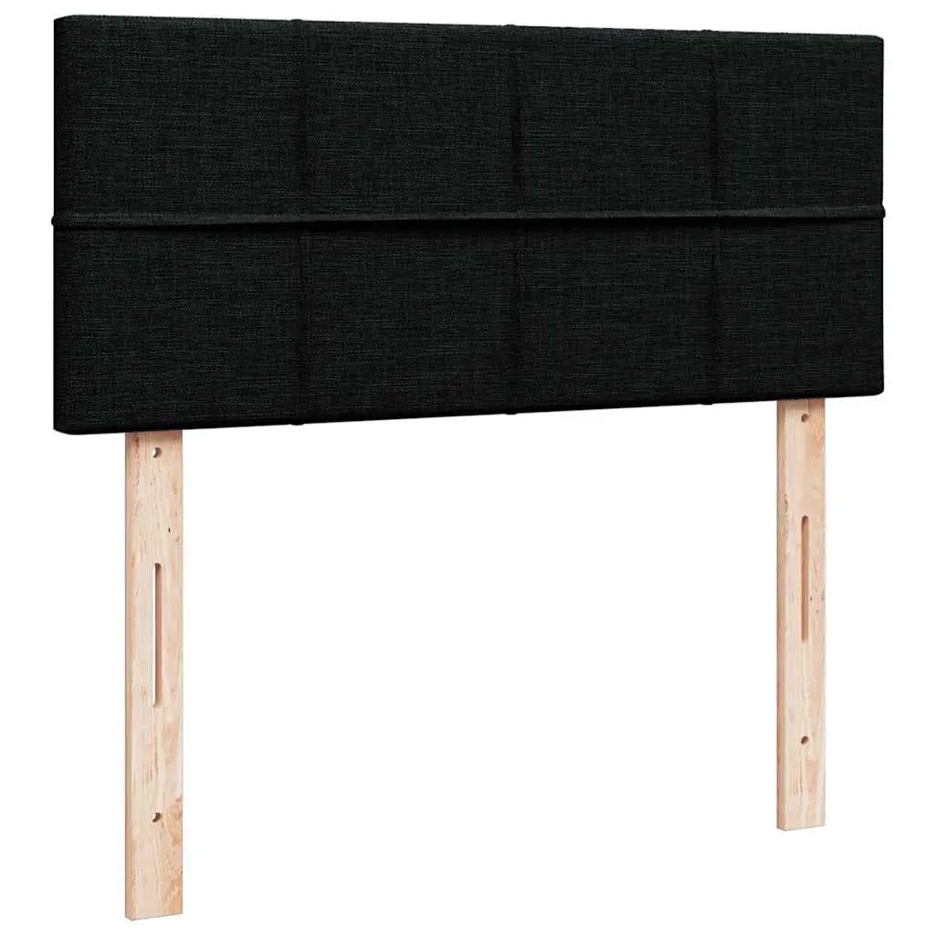King Single Ottoman Bed with Pocket Spring Mattress Black Fabric