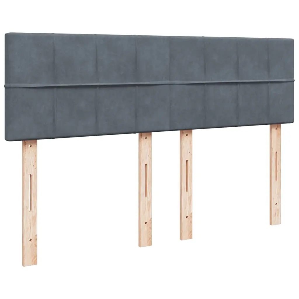 Queen Ottoman Bed Grey Velvet with Pocket Spring Mattress and Hydraulic Lift Storage