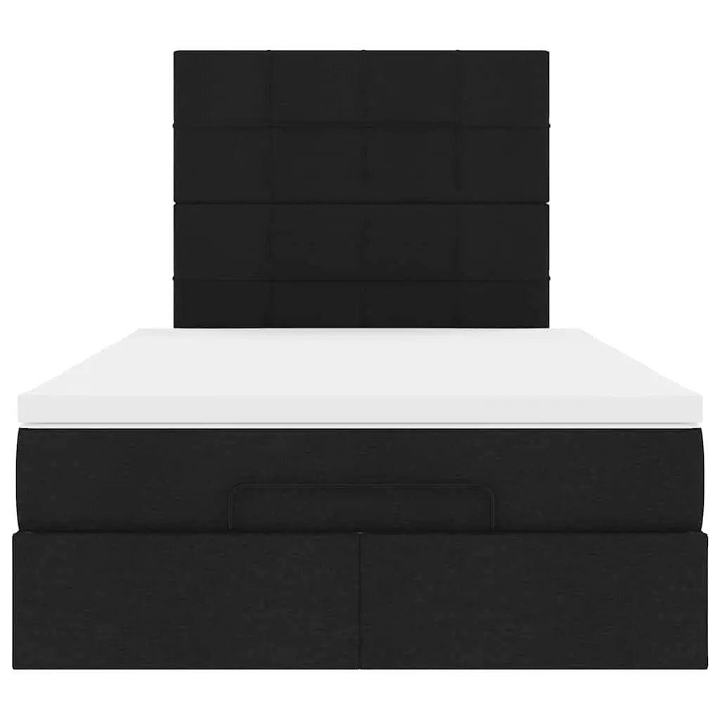 Ottoman Bed with Pocket Spring Mattress King Single Black Storage Furniture