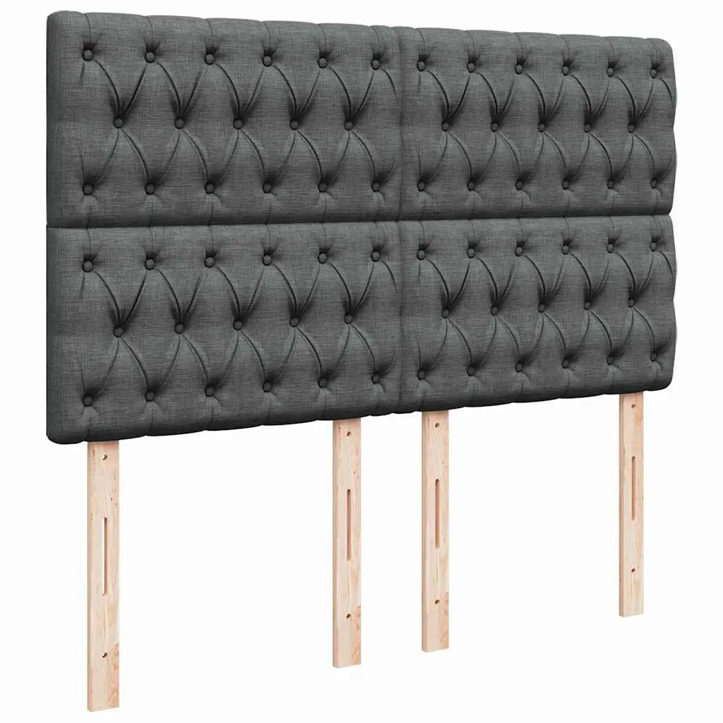 Ottoman Bed Pocket Spring Mattress LED Lights Storage Queen Grey Fabric