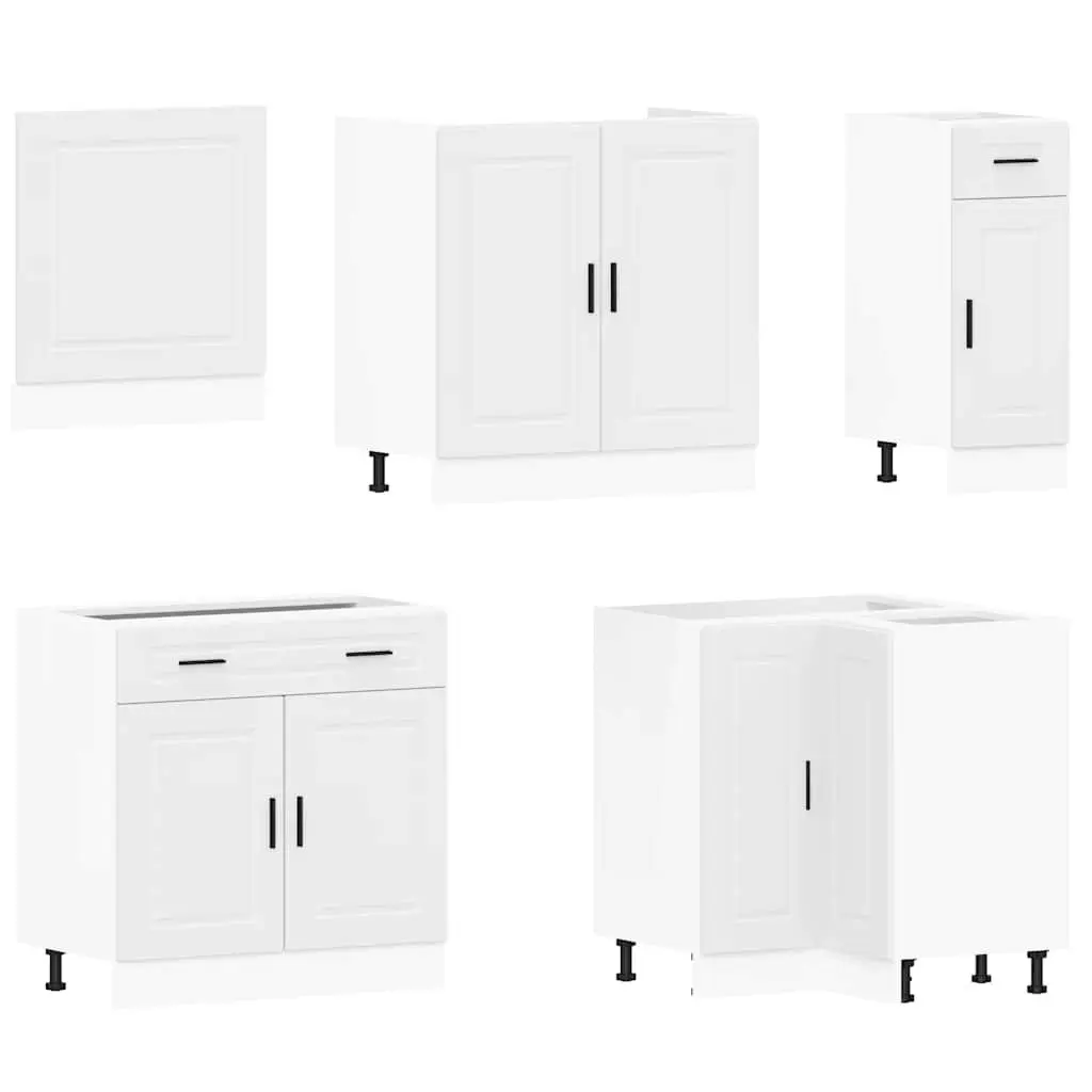 11 Piece Kitchen Cabinet Set White Storage Engineered Wood Furniture Cupboard