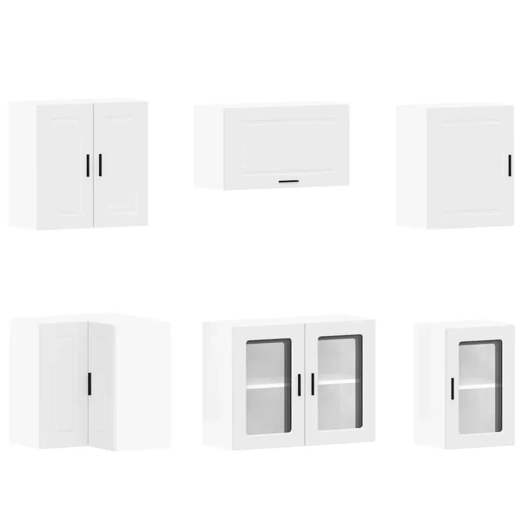 11 Piece Kitchen Cabinet Set White Storage Engineered Wood Furniture Cupboard