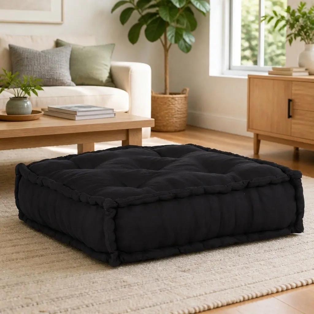 Modular Sofa Unit Fabric Anthracite Indoor Outdoor Lounge Seating 210x140x56cm