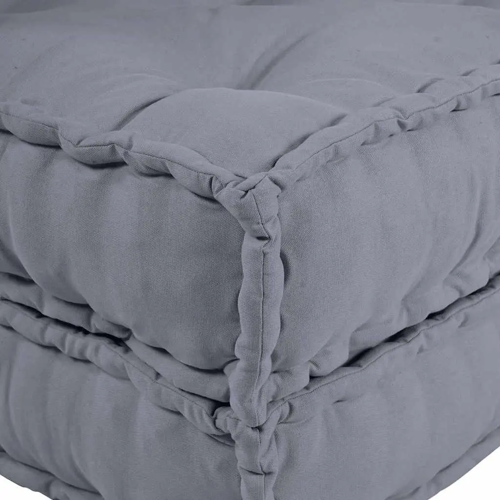 Modular Sofa Unit Fabric Upholstery 140 x 70 x 36 cm Grey Indoor Outdoor Seating 2 Piece