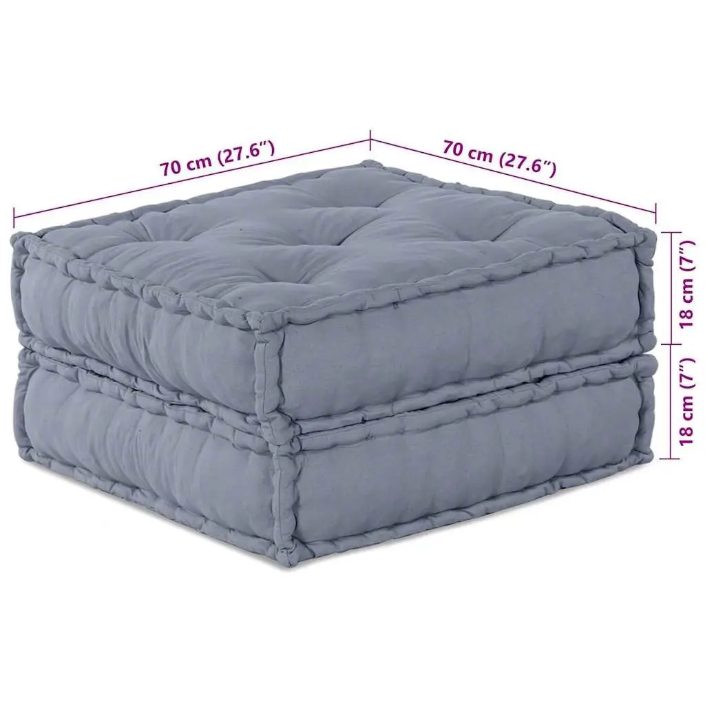 Modular Sofa Unit Fabric Upholstery 140 x 70 x 36 cm Grey Indoor Outdoor Seating 2 Piece