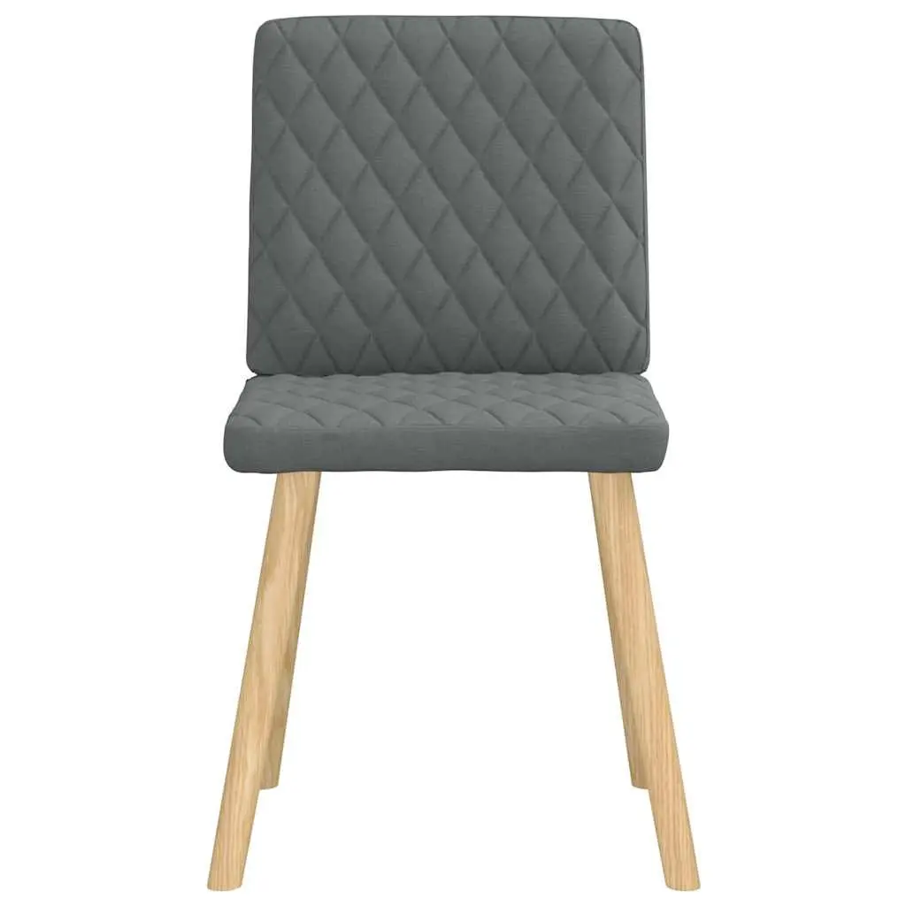 Dining Chairs 6 pcs Grey Fabric Kitchen Living Room Seat Padded Foam Backrest