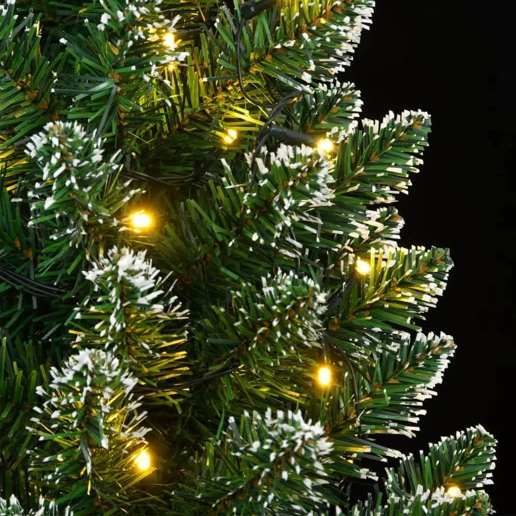 Artificial Slim Christmas Tree 150 LEDs 120 cm Green Holiday Decoration Xmas