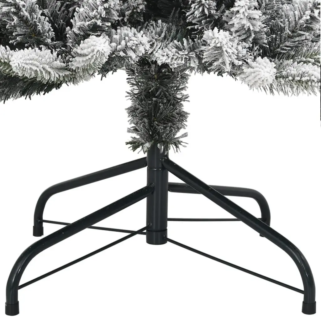 Artificial Christmas Tree 210cm Green 300 LED Lights Flocked Snow Holiday Decor