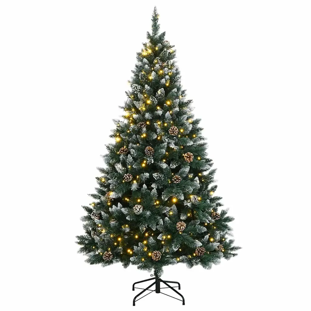 Artificial Christmas Tree 120 cm Green PVC Material 150 LED Lights 8 Modes Hinged Branches