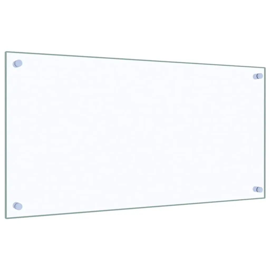 Kitchen Backsplash Tempered Glass Splash Guard 80x40 cm Transparent Set of 2