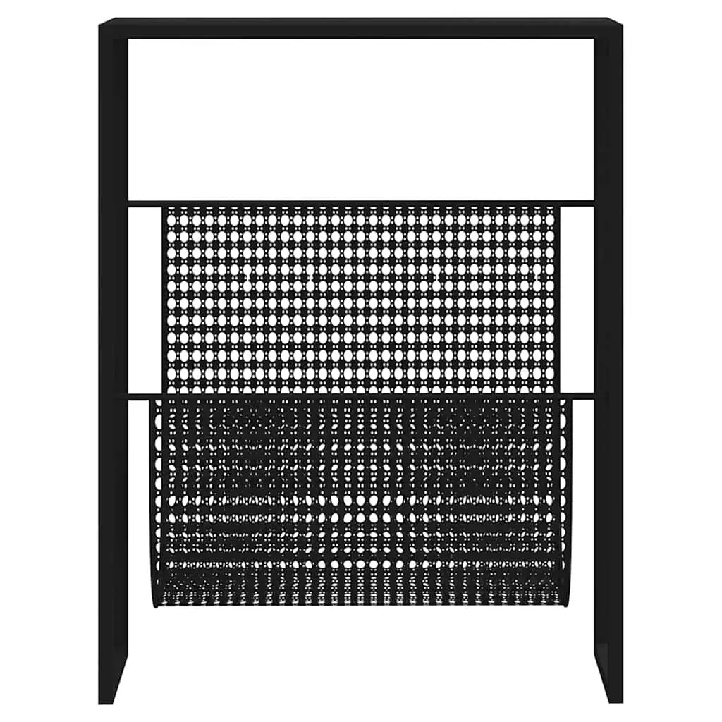 Magazine Rack Steel Storage Organiser Display Stand Black