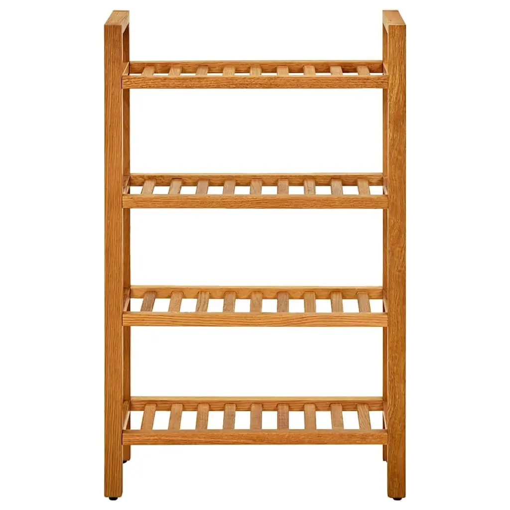 Wooden Shoe Rack 4 Shelves Brown Hallway Storage Organiser Home Furniture