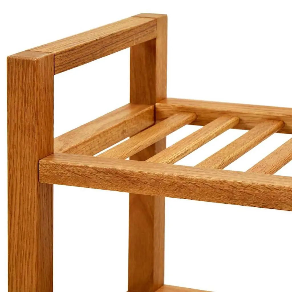Wooden Shoe Rack 4 Shelves Brown Hallway Storage Organiser Home Furniture