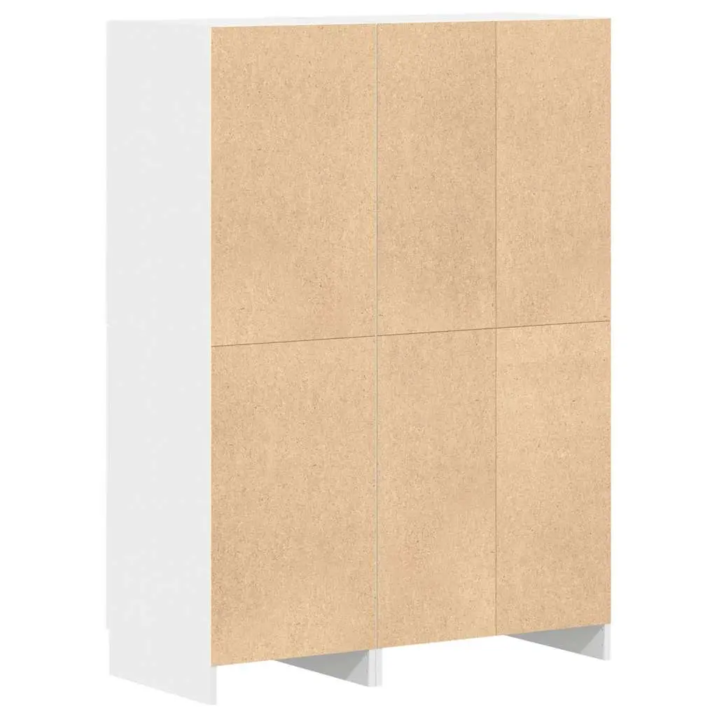 2 Piece Kitchen Cabinet Set Wall Mount Storage White Engineered Wood